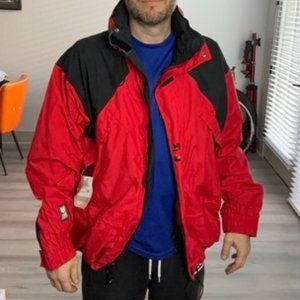 Vintage Helly Hansen Rain Jacket - Men's Large - Red